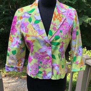 🔴Raffaella Spring Floral 3/4 Sleeve Blazer Jacket Sz 6